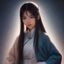 二次元角色美术设计师王雅琪的头像照片，年轻女性，创意设计师风格，绘图板工作背景