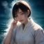 日系二次元文化评论人林晓燕的头像照片，年轻女性，活泼风格，动漫周边背景